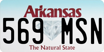 AR license plate 569MSN
