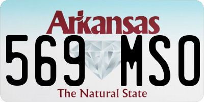 AR license plate 569MSO