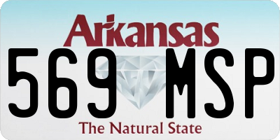 AR license plate 569MSP