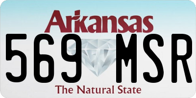 AR license plate 569MSR