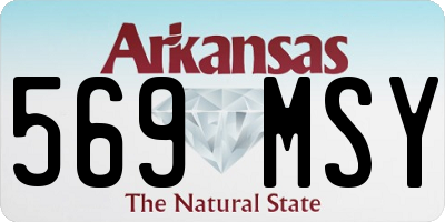 AR license plate 569MSY