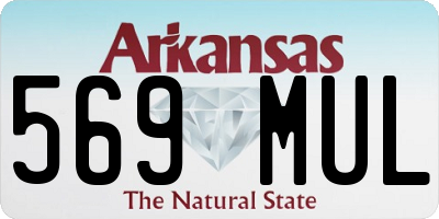 AR license plate 569MUL