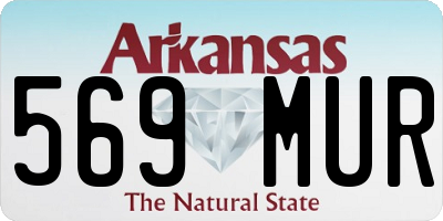 AR license plate 569MUR