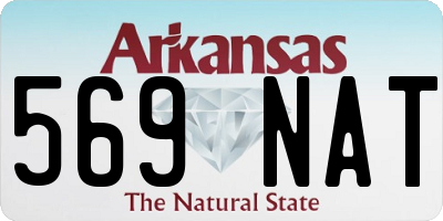 AR license plate 569NAT