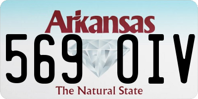 AR license plate 569OIV