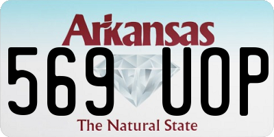 AR license plate 569UOP