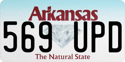 AR license plate 569UPD
