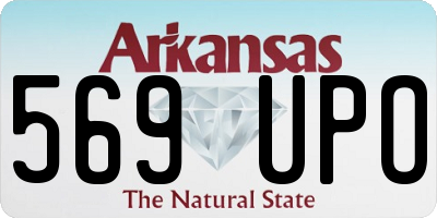 AR license plate 569UPO