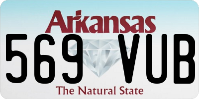 AR license plate 569VUB