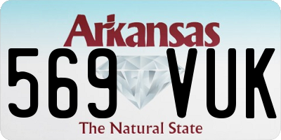 AR license plate 569VUK