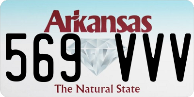 AR license plate 569VVV