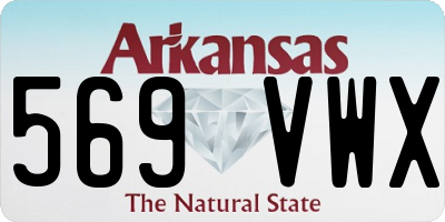 AR license plate 569VWX