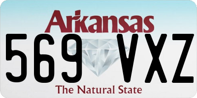 AR license plate 569VXZ