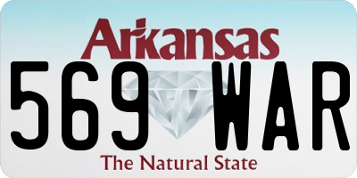 AR license plate 569WAR
