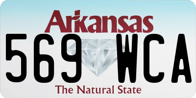 AR license plate 569WCA
