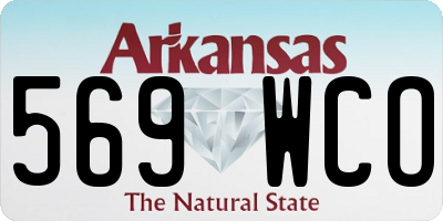 AR license plate 569WCO