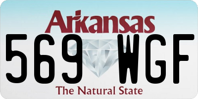 AR license plate 569WGF