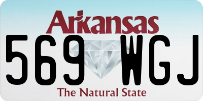 AR license plate 569WGJ