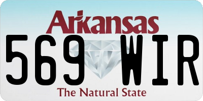 AR license plate 569WIR