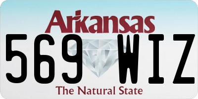 AR license plate 569WIZ