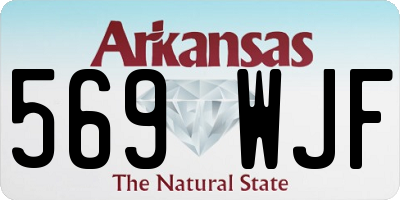 AR license plate 569WJF