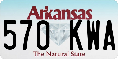 AR license plate 570KWA