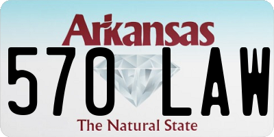 AR license plate 570LAW
