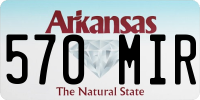 AR license plate 570MIR