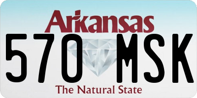 AR license plate 570MSK