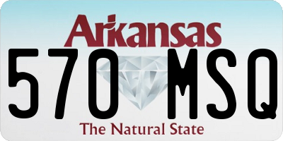 AR license plate 570MSQ