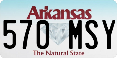 AR license plate 570MSY