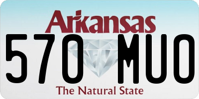 AR license plate 570MUO