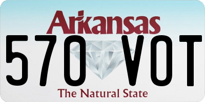 AR license plate 570VOT