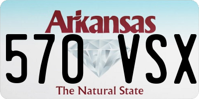 AR license plate 570VSX