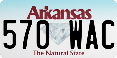 AR license plate 570WAC