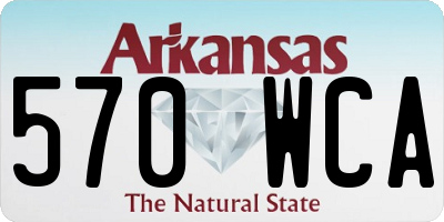 AR license plate 570WCA