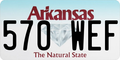 AR license plate 570WEF