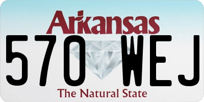 AR license plate 570WEJ
