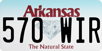 AR license plate 570WIR