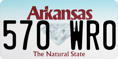 AR license plate 570WRO