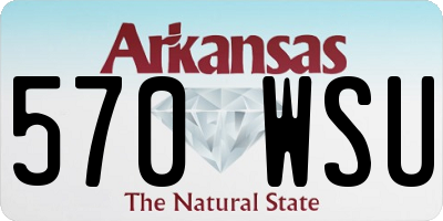 AR license plate 570WSU