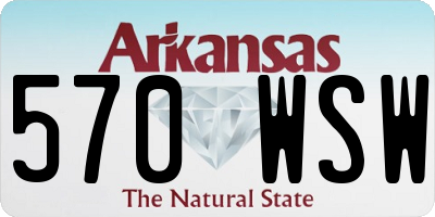 AR license plate 570WSW