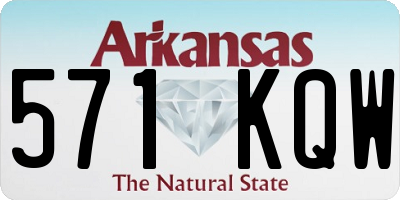 AR license plate 571KQW