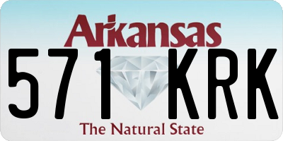 AR license plate 571KRK