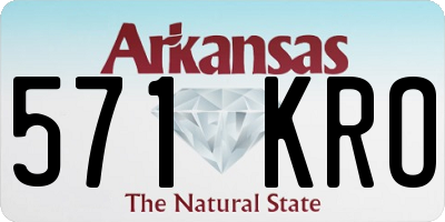 AR license plate 571KRO