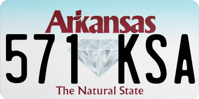 AR license plate 571KSA