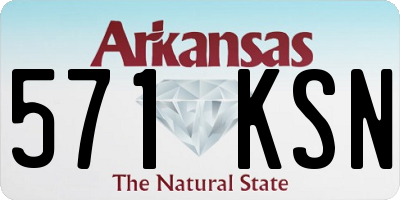 AR license plate 571KSN