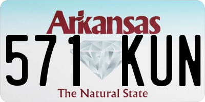AR license plate 571KUN