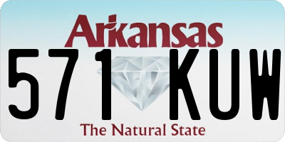 AR license plate 571KUW