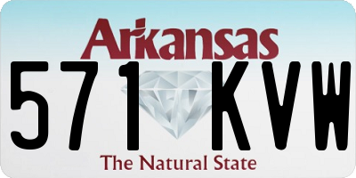 AR license plate 571KVW